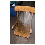 Kids wooden rocking chair