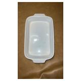 2 White Ceramic Pans, Flower Design ,Century