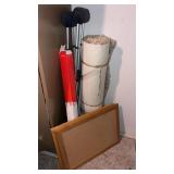 Cork boards , crutches and more