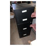 3 drawer file cabinet. In basement