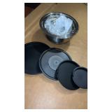 Stainless nesting bowls with lids