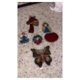 Stained glass hanging decorations
