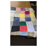 Approximately 74 x 70ï¿½  quilt  some wear and tear