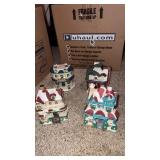 4.  Christmas houses approximately 4 x 4, inches.