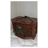 Wooden music center with CD player