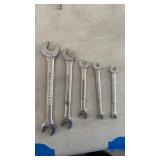 5 Craftsman Double Crescent Wrenches, 19mm, 15mm,
