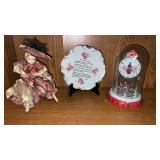 Coca-Cola clock decorative plate with stand and