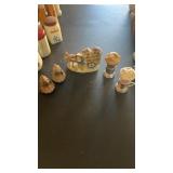 3 Salt & Pepper Shaker Sets, Flower Cart, Trees,