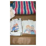2 Raggedy Ann and Raggedy Andy Fabric Bedsheets