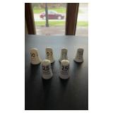3 White Porcelain Anniversary Salt & Pepper Sets