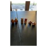 3 Salt & Pepper Shaker Sets, Wooden, Jug, Chef,