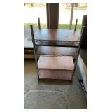 4 Tiered Wood & Metal Shelf approx 24ï¿½ x 18ï¿½ x