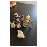 8 Salt & Pepper Shakers, Mr. Peanut, Cactus,
