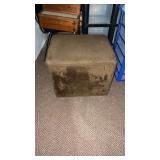 Faux Fur Wooden Storage Stool approx 20ï¿½ x 17ï¿½ x
