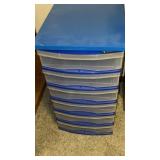 Blue storage container small white storage