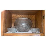 Indiana glass  10 pieces punch bowl set