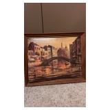 Mid century framed and signed picture