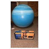 Ankle /wrist weights and exercise ball