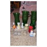 Miscellaneous lot of vases , candles and more