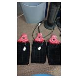 Lot of knitted kitchen hand towels with hangers