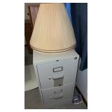 2 lamp shades and 2 drawer file cabinet