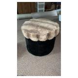Faux Fur Storage Stool approx 15ï¿½
