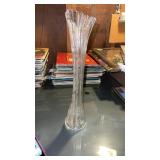 Clear Swung  vase  approximately 15.5? tall