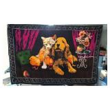 Approximately 54 x 35ï¿½ dog and cat  Tapestry
