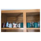 Miscellaneous coffee cups and drinking glasses