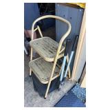 Step stool , snips and floor mats