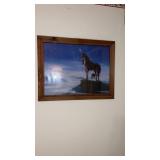Framed  unicorn picture approximately  27 x 21ï¿½