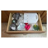 Drawer of  marbles strainers , funnels and more