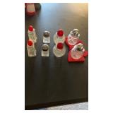 4 Salt & Peppers Shaker Sets, Clear Glass, Bow