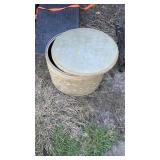 Round Storage Ottoman approx 13.5ï¿½