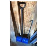 Snow shovel and crow bar