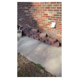 Lot of Bricks with Metal Cart (buyer must move)