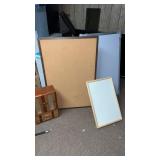 Dry erase board , cork board , lap desk and