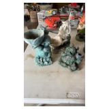 3 Garden Statues, Rabbit, Frog, Gnome