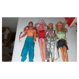 4 vintage Barbieï¿½s