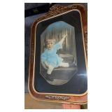 Framed and matted vintage picture  approximately