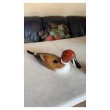 Wooden duck decoy pintail