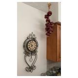 Decoration lot includes wall clock and more