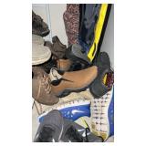 Large lot of shoes and boots around size 10.5