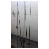 Miscellaneous fishing rods and reels