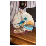 Signed painting of a mallard duck decorative