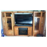 3 piece wooden entertainment center in clouding a