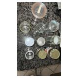 Lot of Glass Jars