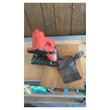 Electric Chainsaw Sharpener Mounted On Board