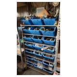 Blue Storage Containers With Contents (Shelf Not