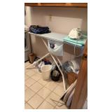 Ironing Board, Clothes, Wicker Basket